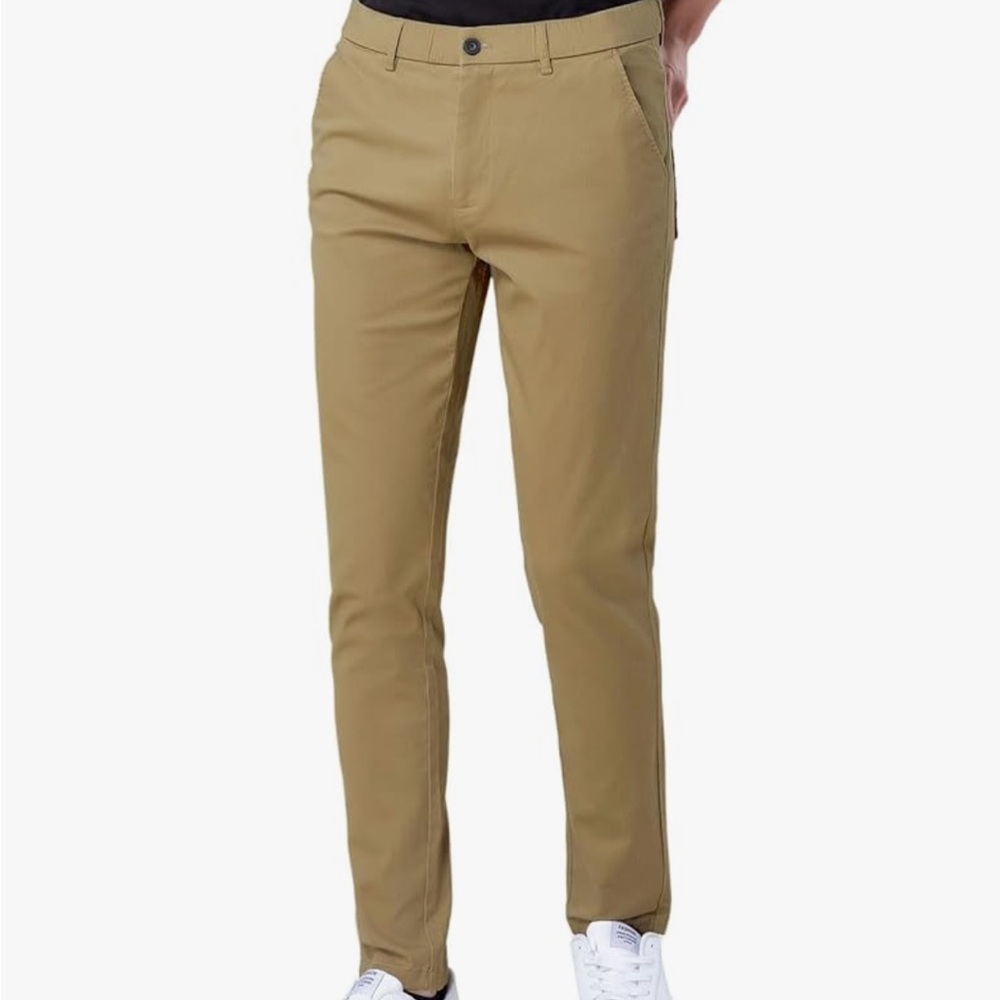 Plaid & Plain Men’s Stretch Slim Chino Pants 31 W / 32 L